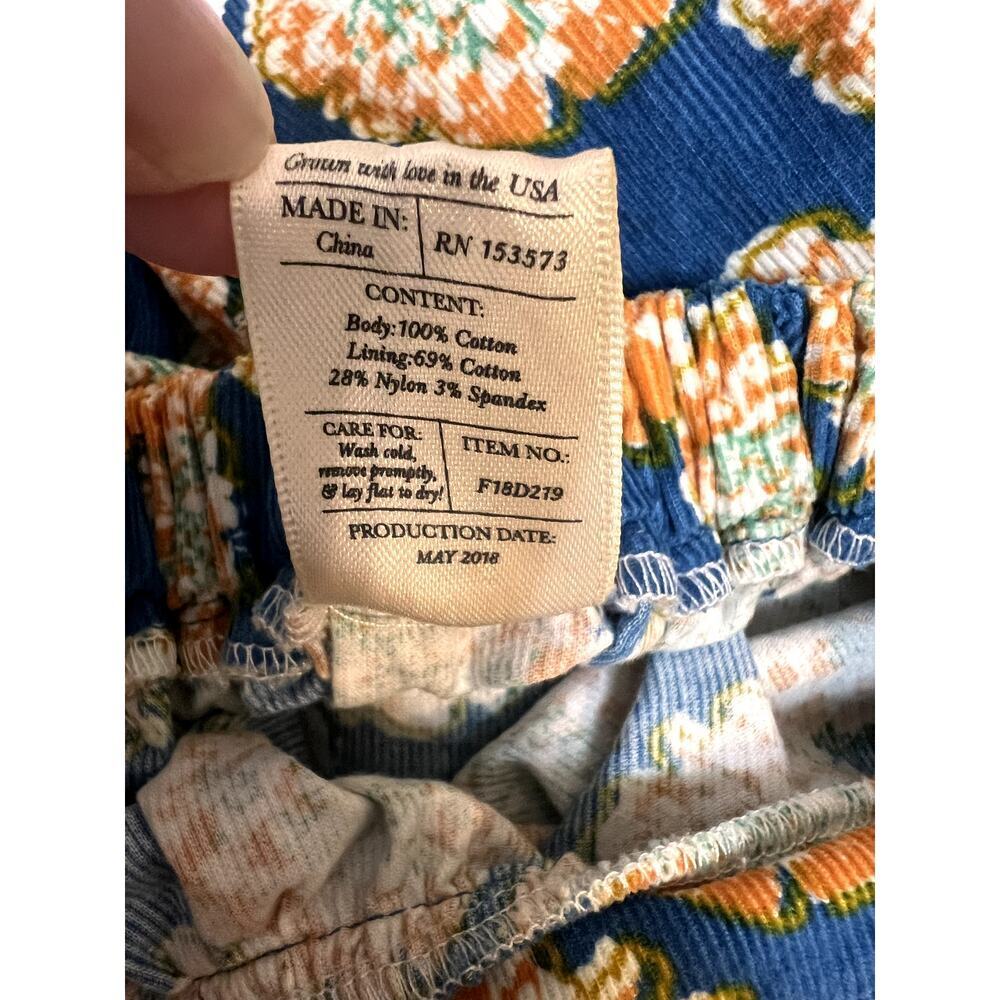Wildflowers Girls Floral Corduroy Pinafore Jumper Dress Size 6 - Picture 9 of 9